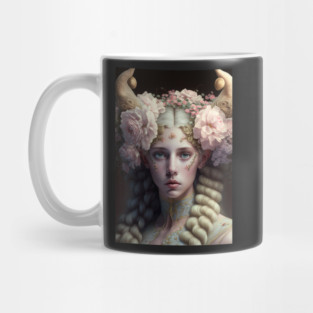 Cute Kawaii Girl Centaur Covered in Rococo Blooms Mug