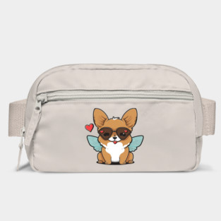 kawaii cute happy dog with butterfly wings Bag