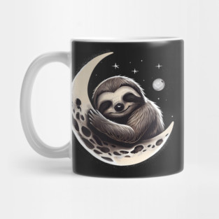Sloth sleeping on the moon Mug