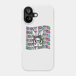 Hoppy Easter Retro Bunny Leopard Bow, easter Day, funny easter , easter shirt cool Phone Case