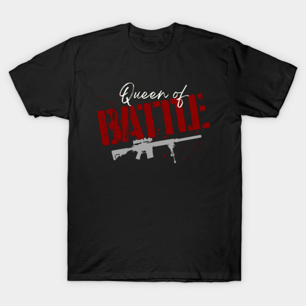 Queen of Battle Fan Tee by Jay Hazen