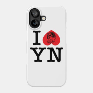 I Heart Yew Nork-Black Text Phone Case