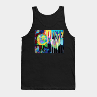 Rainbow Rose Tank Top