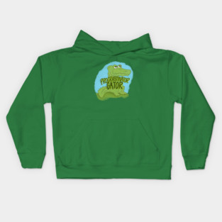 Procrastinator Gator Kids Hoodie