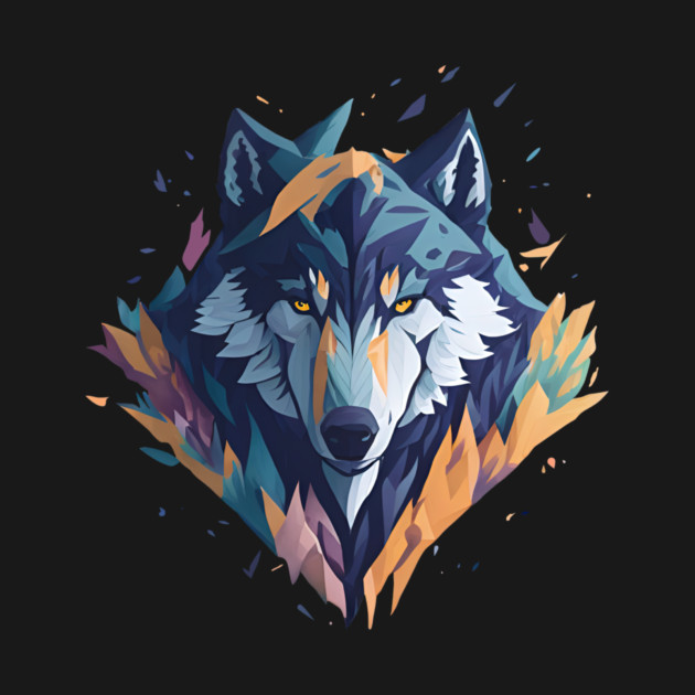 Geometeric Wolf Head by SymbioticDesign