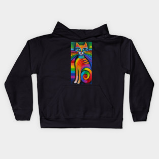 Rainbow cat Kids Hoodie