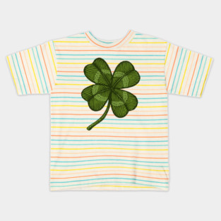 Lucky four leaf clover Kids T-Shirt