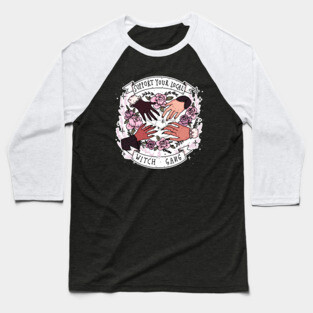 support your local witch gang [wht on blk] Baseball T-Shirt