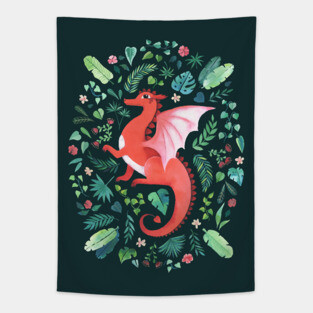 Tropical Dragon Tapestry