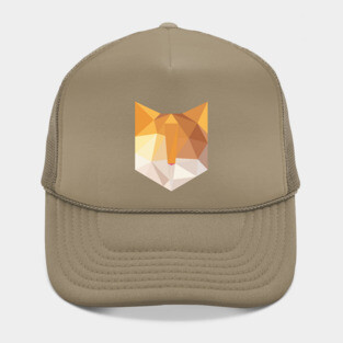 Geometric Orange Cat Face Hat