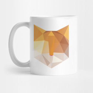 Geometric Orange Cat Face Mug