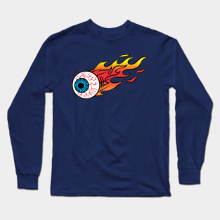 Flaming Eyeball Long Sleeve T-Shirt