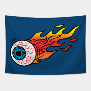 Flaming Eyeball Tapestry