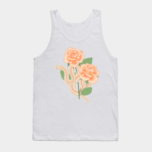 Rosy Boa and Roses Tank Top