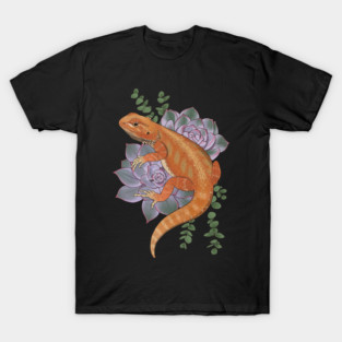 Bearded Dragon with Succulents T-Shirt