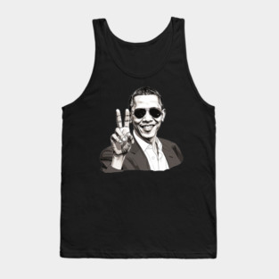 Barack Obama throwing up the peace sign Tank Top