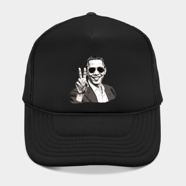 Barack Obama throwing up the peace sign by UrbanLifeApparel