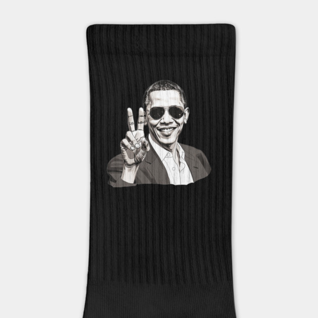 Barack Obama throwing up the peace sign by UrbanLifeApparel