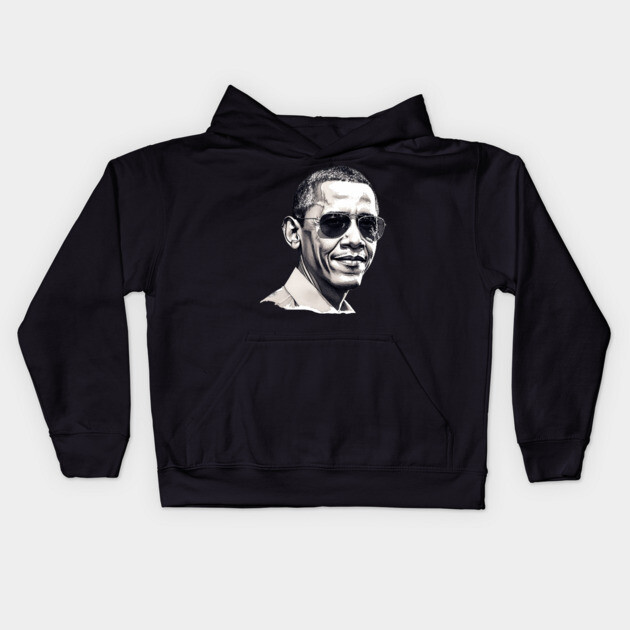 Barack Obama, Black History Kids Hoodie by UrbanLifeApparel