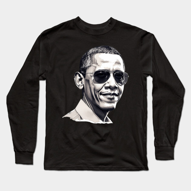Barack Obama, Black History Long Sleeve T-Shirt by UrbanLifeApparel