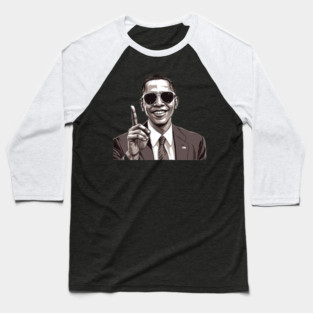 Barack Obama #1 Baseball T-Shirt