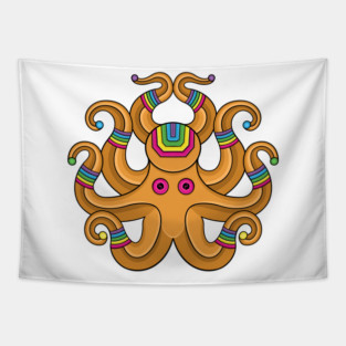 Colorforms octopus Tapestry