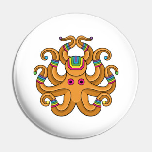 Colorforms octopus Pin