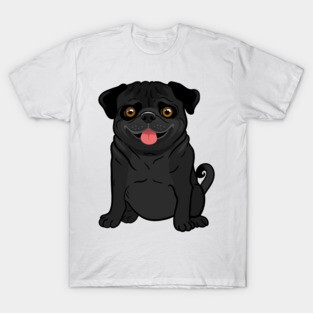 Black pug T-Shirt
