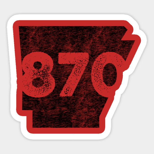 870 Arkansas Sticker by rt-shirts