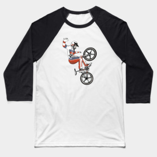 Freestyle BMX Rider Baseball T-Shirt