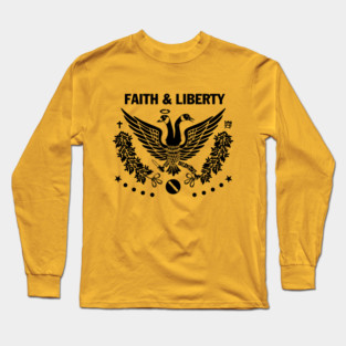 Faith & Liberty Black Logo Long Sleeve T-Shirt