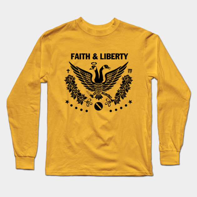Faith & Liberty Black Logo Long Sleeve T-Shirt by Faith &amp; Liberty Merch