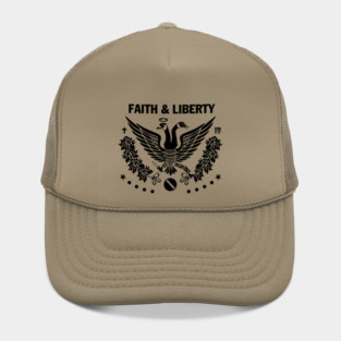 Faith & Liberty Black Logo Hat
