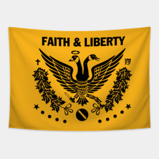 Faith & Liberty Black Logo Tapestry