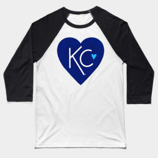 KC Love Navy & Blue Baseball T-Shirt