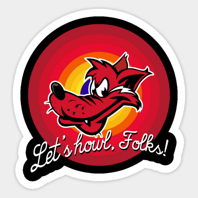 Let's Howl Sticker by rt-shirts