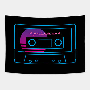 Synthwave Cassette Tapestry