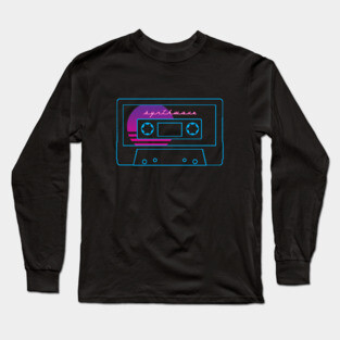 Synthwave Cassette Long Sleeve T-Shirt