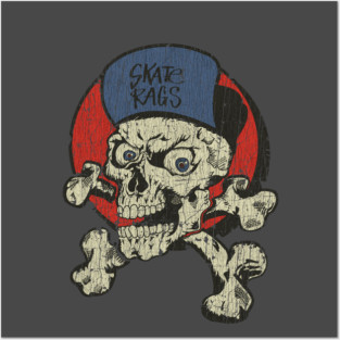 Skate Rags Skull & Crossbones Posters and Art