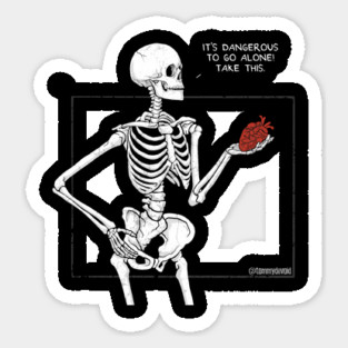 Skeleton Love Sticker