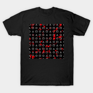 bloody shapes on black T-Shirt
