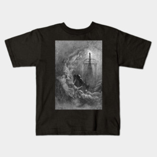 The Raven - Gustave Dore Kids T-Shirt