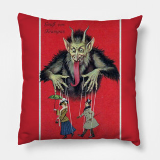 Puppet Master Krampus Victorian greeting Pillow