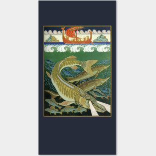 Underwater - The Epic Volga - Ivan Bilibin Posters and Art