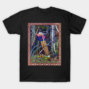 Baba Yaga in her Mortar - Vasilisa the Beautiful - Ivan Bilibin 1899 T-Shirt