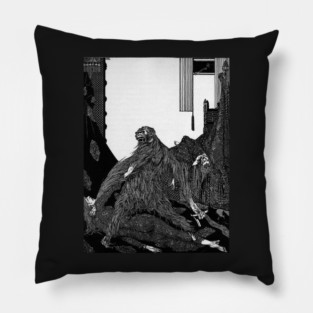 Murders in the Rue Morgue - Harry Clarke for Edgar Allan Poe Pillow