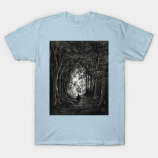 The Prince Approaches the Sleeping Castle - Gustave Dore T-Shirt