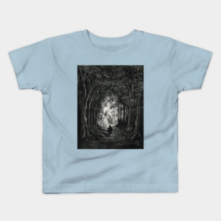 The Prince Approaches the Sleeping Castle - Gustave Dore Kids T-Shirt