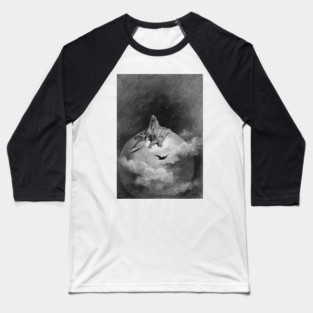 Death and the Moon - The Raven - Gustave Dore Baseball T-Shirt
