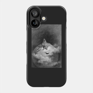 Death and the Moon - The Raven - Gustave Dore Phone Case